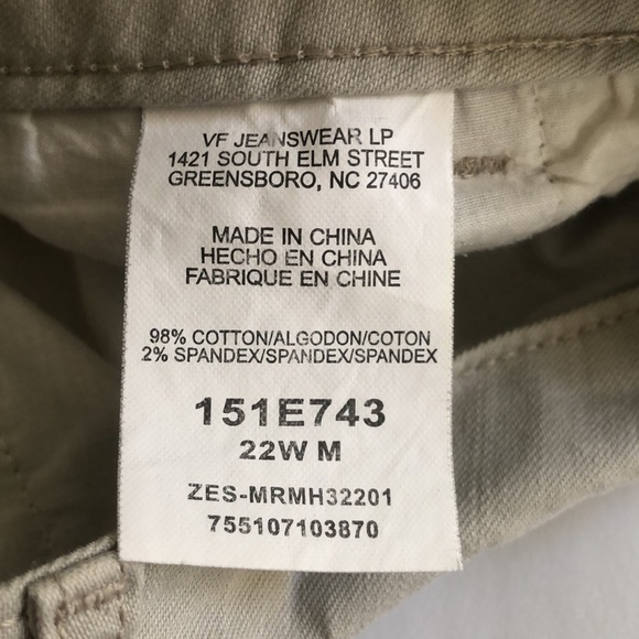 Riders by Lee tan knee knocker pants size 22w - Picture 8 of 11